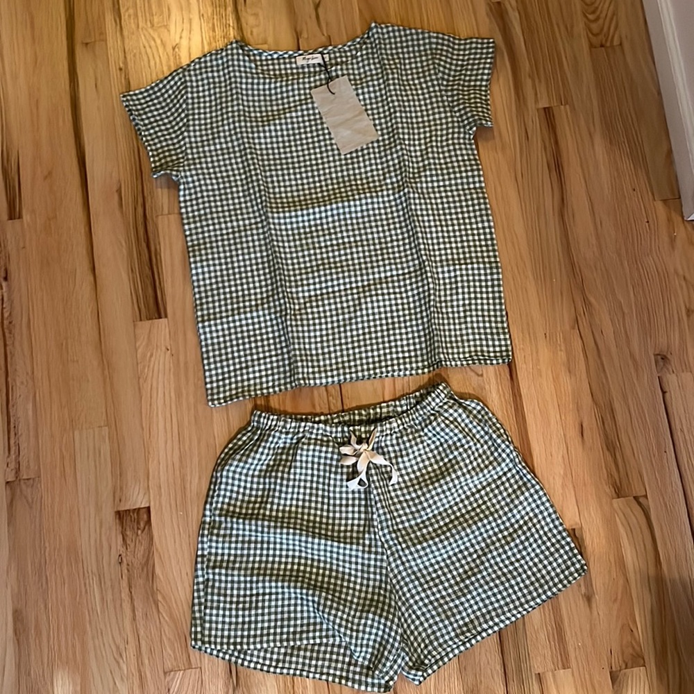 Gingham Linen Set